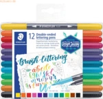 Staedtler Zweispitzmaler Brush letter duo Pinselspitze VE=12 Farben