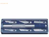 Wedo Skalpell-Set 15cm silber/blau Aluminium mit gummierter Griffzone