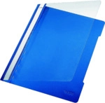 Leitz Sichthefter A4 PVC langes Beschriftungsfenster blau