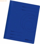 10 x Herlitz Schnellhefter Karton gefaltet dunkelblau intensiv