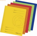 10 x Herlitz Schnellhefter Karton gefaltet farbig sortiert intensiv