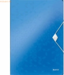 Leitz Eckspannmappe Wow A4 PP mit Klappen blau metallic