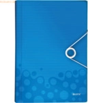 Leitz Projektmappe Wow A4 PP 6 F&auml;cher blau metallic
