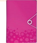 Leitz Projektmappe Wow A4 PP 6 F&auml;cher pink metallic
