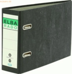 Elba Ordner rado f&uuml;r A5 quer 75mm Wolkenmarmor schwarz