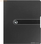 Herlitz Ringbuch A4 2 Ringe PP 25mm schwarz opak to go