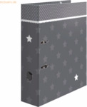 10 x HERMA Motivordner A4 70mm Stars grau mit Bord&uuml;re