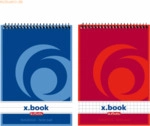 Herlitz Spiralnotizblock A6 50 Blatt kariert VE=4 St&uuml;ck