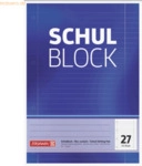 10 x Brunnen Schulblock A4 liniert Lineatur 27 mit Rand 4-fach gelocht