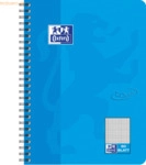 5 x Oxford Collegeblock Touch B5 kariert 80 Blatt Optik-Paper meerblau