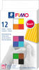 Staedtler Modelliermasse Fimo soft -Basic Colours- farbig sortiert 12x