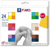 Staedtler Modelliermasse Fimo soft -Basic Colours-farbig sortiert 24x