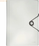 5 x Leitz F&auml;chermappe Solid A4 PP mit 6 F&auml;chern wei&szlig;