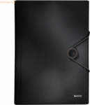 5 x Leitz F&auml;chermappe Solid A4 PP mit 6 F&auml;chern schwarz