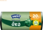 Swirl &Ouml;ko-M&uuml;llsack mit Zugband 20l gr&uuml;n 18 St&uuml;ck