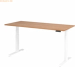 mcbuero.de Schreibtisch el 180x80cm wei&szlig;/nussbaum