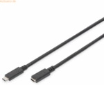Assmann DIGITUS USB Type-C 2.0 Verl&auml;ngerungskabel St/Bu 1.5m schwarz