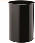Durable Papierkorb Metall rund 30l schwarz
