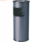Durable Papierkorb Metall mit Ascher rund 17+2l anthrazit