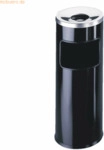 Durable Papierkorb Safe mit Ascher rund 17+2l schwarz
