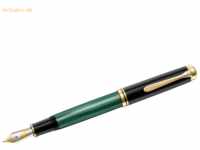 Pelikan Kolbenfüllhalter Souverän M1000 Feder M schwarz/grün