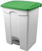 Helit Tretabfallbehälter 68l Kunststoff grau Deckel grün