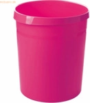 15 x Han Papierkorb Grip 18 Liter mit 2 Griffmulden Trend Colour pink