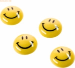 Magnetoplan Magnet Smilies 16673 40mm gelb 4 St&uuml;ck