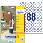 Avery Zweckform Etiketten rund abl&ouml;sbar A4 20mm 10 Bogen/880 Etiketten