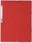 Exacompta Eckspannmappe A4 mit Klappen Karton 400g/qm rot