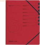 Herlitz Ordnungsmappe A4 Karton 7 F&auml;cher rot