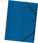 Herlitz Ordnungsmappe A4 Karton 12 F&auml;cher blau