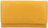 Mika Damengeldbörse Leder ca 17x10x4,5cm gelb