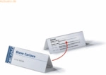 Durable Tischnamensschild 61/122x210mm transparent VE=10 St&uuml;ck