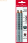 Faber Castell Bleistift Grip 2001 H HB B 2B silber auf Blisterkarte