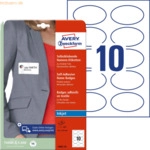 Avery Zweckform Namens-Etiketten 85x50mm 20 Bogen/200 Etiketten wei&szlig;