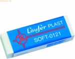 L&auml;ufer Radierer Plast Soft 0121 65x21x12mm wei&szlig;