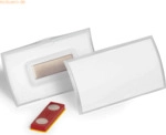 Durable Namensschild Magnet Kunststoff transparent 75x40mm VE=10 St&uuml;ck