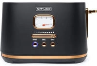MUSE Edelstahl-Toaster schwarz MS-130 BC