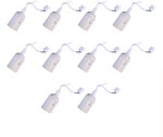 LEDmaxx 10x 990W27 Baufassung Lampenfassung Renovierfassung Fassung E27 wei&Atilde;&Yuml;