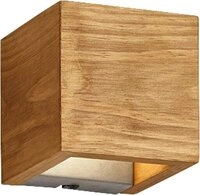 Trio LED-Wandleuchte 'Brad' naturholz 3000K 4,3W 2flg 223710130