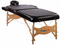 MOVIT® Deluxe Massageliege 80 cm breit Massagetisch, Schwarz