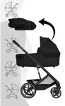 Cybex Balios S Lux Kinderwagen inkl. faltbarer Babywanne , Farbe: Stormy Blue