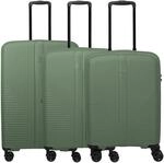 Travelite Air Stripe - 4-Rollen-Trolley Set 3 tlg. (green)