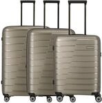 Travelite Air Base - 4-Rollen-Trolley Set 3tlg. erw. (champagner)