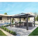 Palram - Canopia Aluminium Pavillon Dallas 1414 | Anthrazit | 422x422x307 cm -