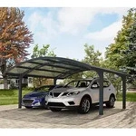 Palram - Canopia Aluminium Doppelcarport Arizona Wave 5000 gewellt | Anthrazit 