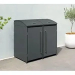 Westmann Metall M&uuml;lltonnenbox Moderna 2 | 2x240 L | Anthrazit | 83x139x135 cm -