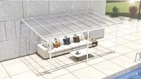 Westmann SI06108W, Westmann Alu Terrassen&uuml;berdachung Bruce 556 | Wei&szlig; | 300x556x270