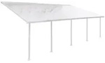 Palram - Canopia Aluminium Terrassen&uuml;berdachung Feria | Wei&szlig; | 387x787x305 cm -